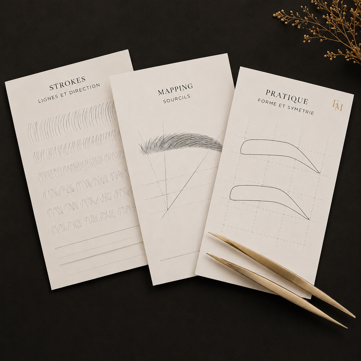 Fiches d'entraînement Brow Extensions