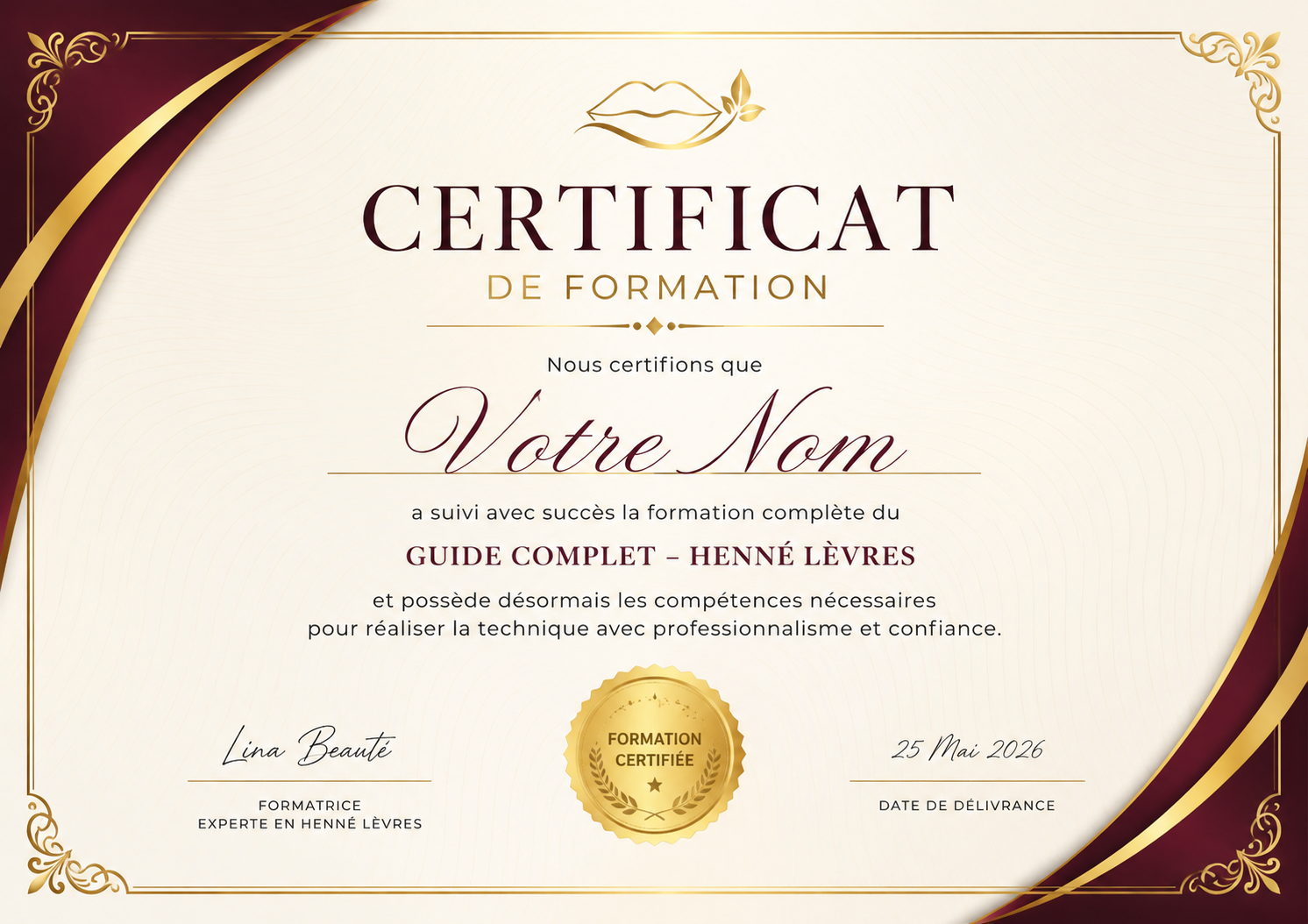Certificat de formation
